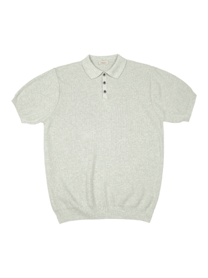 Texture Summer Polo Knit (Oatmeal gray)