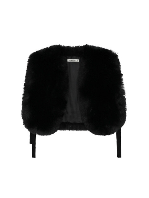 아우터 - 제이청 (J.Chung) - Melita Crop Fur Vest_Black