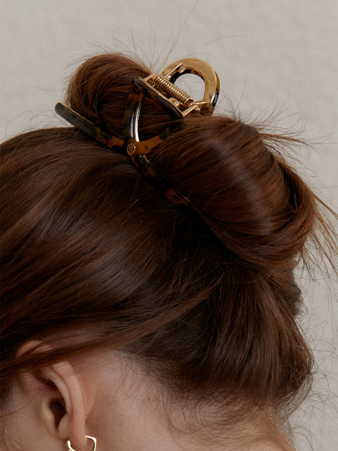 헤어액세서리 - 오블라 (OVLA ) - Twist metal point hair clip (leopard) (2 color)