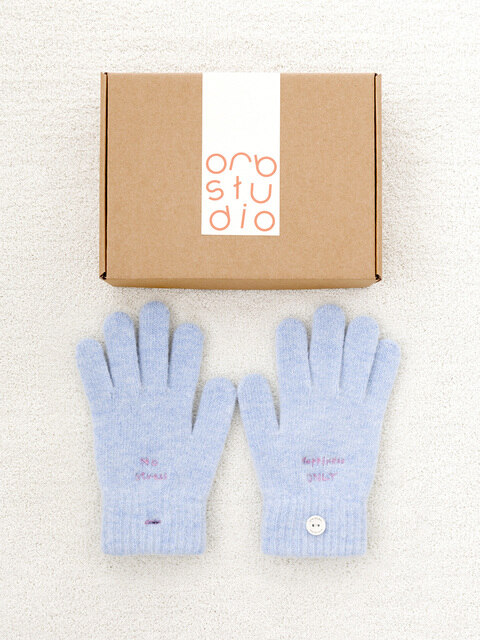패션액세서리,패션액세서리 - 올브스튜디오 (orb studio) - DON’T FORGET ME wool gloves (Blue) 울 장갑