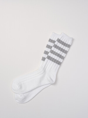 Heavyweight Socks - Quattro Stripes Gray