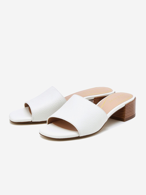 뮬/슬리퍼 - 콜한 (COLE HAAN) - 콜한 Calli 여성 로우 힐 슬라이드 오프화이트 [WIDTH:B]