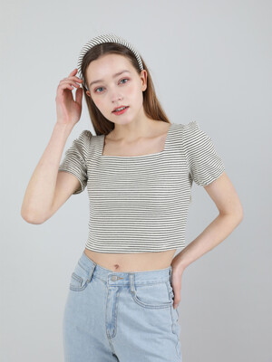Stripe Puff T-shirt (Ivory)