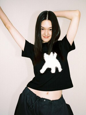 FLASHED CATS EYE CROP T-SHIRTS [5color]