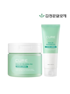 [김정문알로에] 큐어 피토그린 토너패드+리알로에 수딩젤 150ml