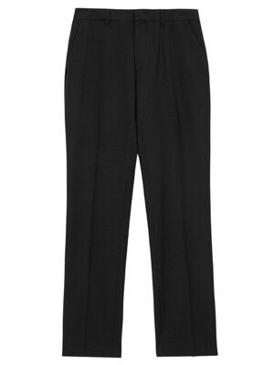 Straight Fit Summer Wool Slacks - Black