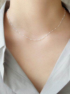 Silver Jewelry Petty Slimline Necklace N01106
