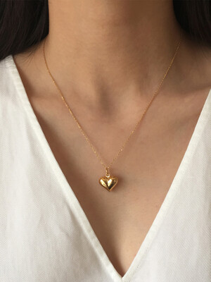volume heart necklace