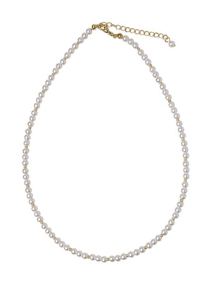 XT009_color point pearl necklace