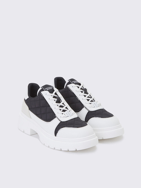 스니커즈 - 슈콤마보니 (SUECOMMA BONNIE) - Quilting sneakers(black&white)_DG4DA23517BWX