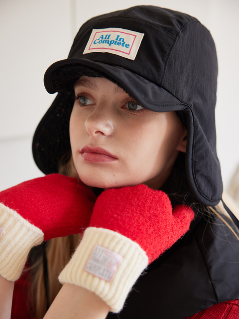 모자,모자 - 올인컴플리트 (ALLINCOMPLETE) - Sprinkle Teddy Reversible Trooper Hat (3 Colors)