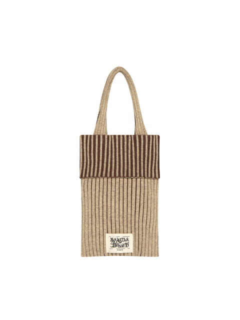 토트백 - 마리떼프랑소와저버 (Marithe Francois Girbaud) - RIBBED KNIT TOTE BAG brown