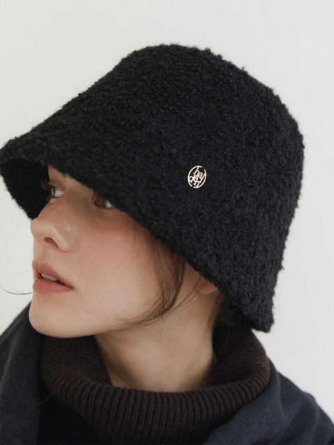 할렌 soft hairy bucket hat (C037_black)