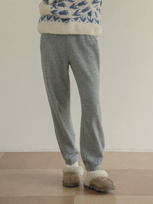 P3178 Knit jogger pants_Gray