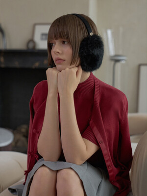 REX FUR EARMUFF_Black