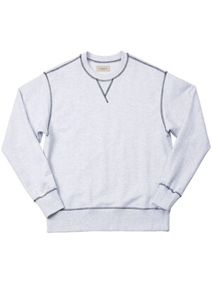 3N605 Sweat Shirts (White Melange)