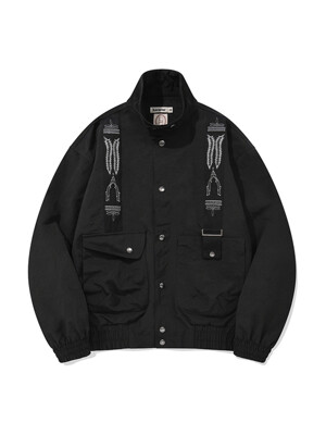 Heritage nylon work jacket / Black