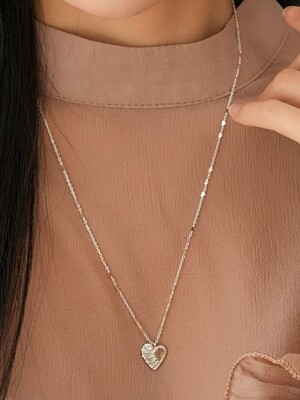 Frill heart necklace (50cm)