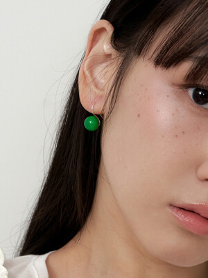 [silver925] jade hook earring