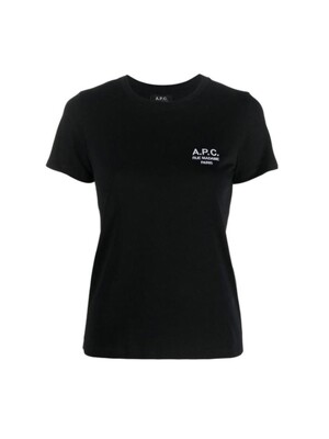APC 아페쎄 반팔 티셔츠 루마담 로고 여성 블랙 COEZC F26842 LZZ
