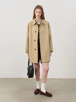 UNISEX HALF MAC COAT CLASSIC BEIGE_UDTR4C101I2