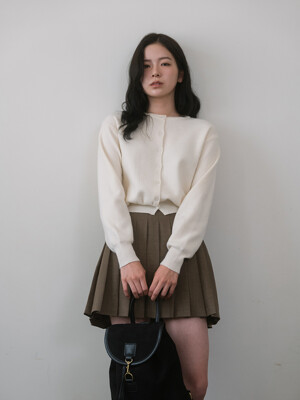 Blending Round Cardigan - Ivory