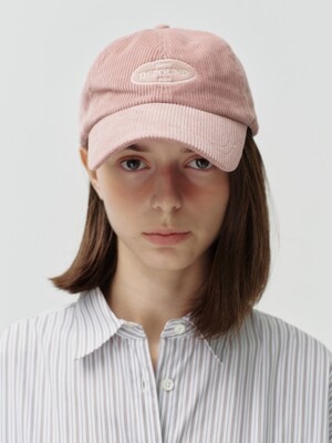 suede patch corduroy cap - indian pink