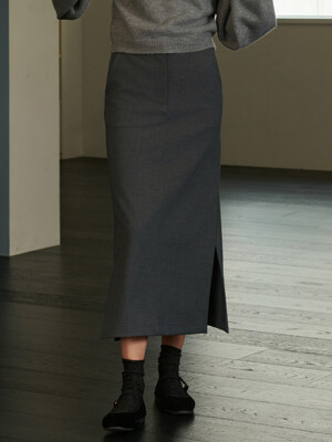 Tess Straight-fit Wool Skirt [3 colors]