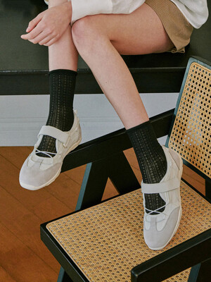 ljh1030 string velcro sneakers _ 2colors