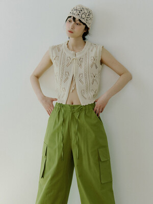 WOI CROCHET VEST BEIGE