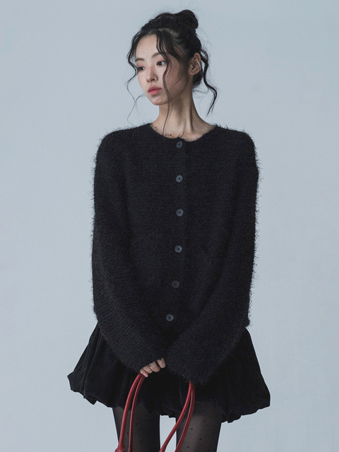 마스 언 에브릴 MILKY LOVELY PUPPY CARDIGAN_BLACK