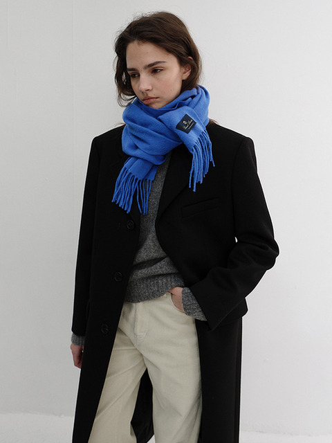 던스트 FRINGED CASHMERE MUFFLER KOVALT BLUE_UDMU6F102B2