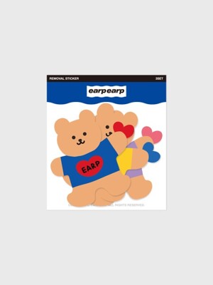 Bear heart-3color(커팅 스티커)