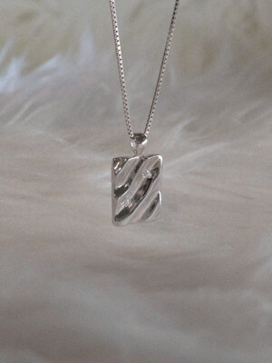 Ripple Necklace - square type (925 silver)