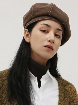 BREAD BERET / HT / W BROWN