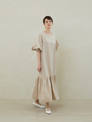 STRING DIVERSE DRESS_BEIGE