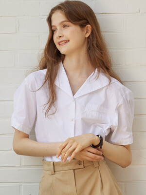 Marine Collar Half-sleeves Shirt 3 Color