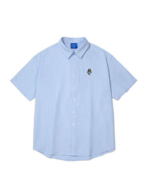 CU 80S RETRO ROAR-EE OVERTIT S/S SHIRTS 블루