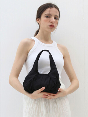 Rustling hand bag_ BLACK