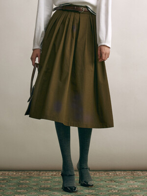 BOROMWAT Flared skirt (Khaki)