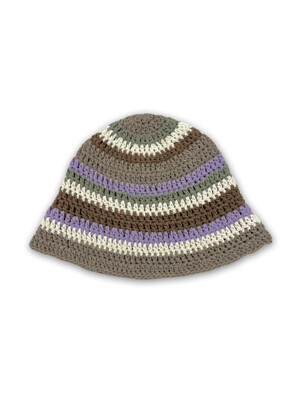 lilac field crochet bucket