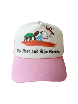 the Hare and Tortoise Trucker Cap Pink