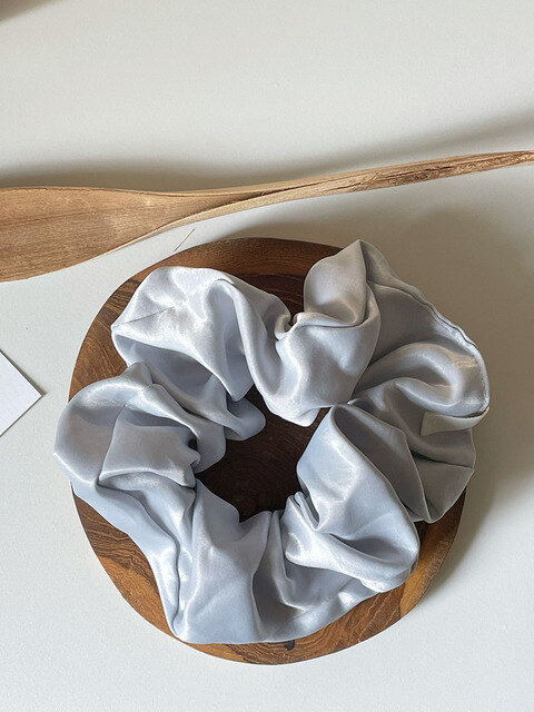 헤어액세서리 - 오에이알 (oar) - oar Glossy Satin Scrunchies [AiryBlue]