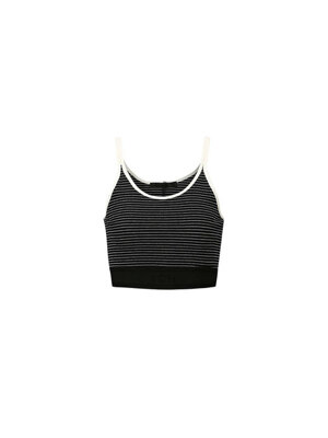 YCH-LOGO CROPPED TOP (BLACK)