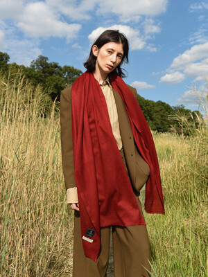 Cashmere pashmina muffler_Maroon red