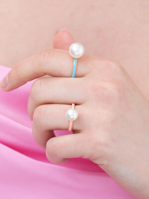 swarovski pearl epoxy ring 8mm, 10mm (2colors)