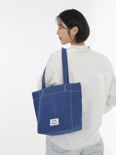 에코/캔버스백,숄더백 - 피오리플레리르 (Fiori Fleurir) - Brisa Canvas shoulder bag_Blue