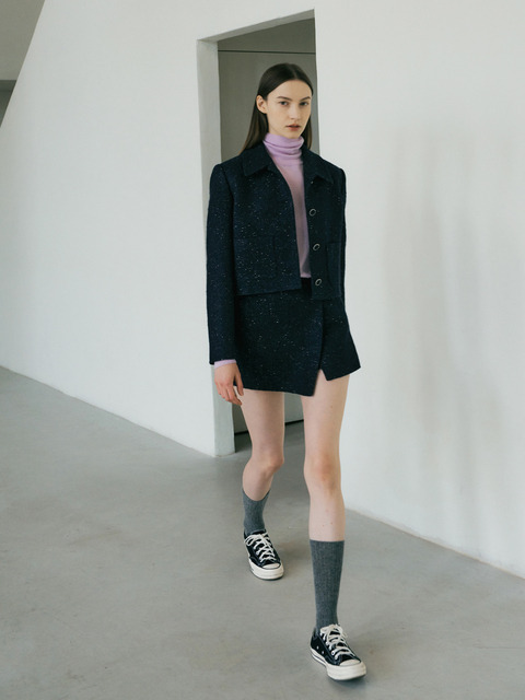 팬츠 - 오떼뜨 (octette) - 23FW PEARL TWEED LOW RISE SHORTS