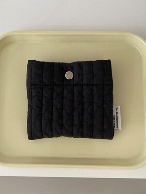 Clam pocket pouch _ Soft black (2Size)