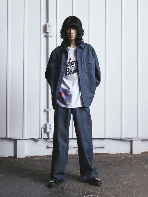팬츠,데님,데님 - 커넥트엑스 (CONECT®X) - [2024 Pre-Order] Overfit Denim Pants (green mixed)